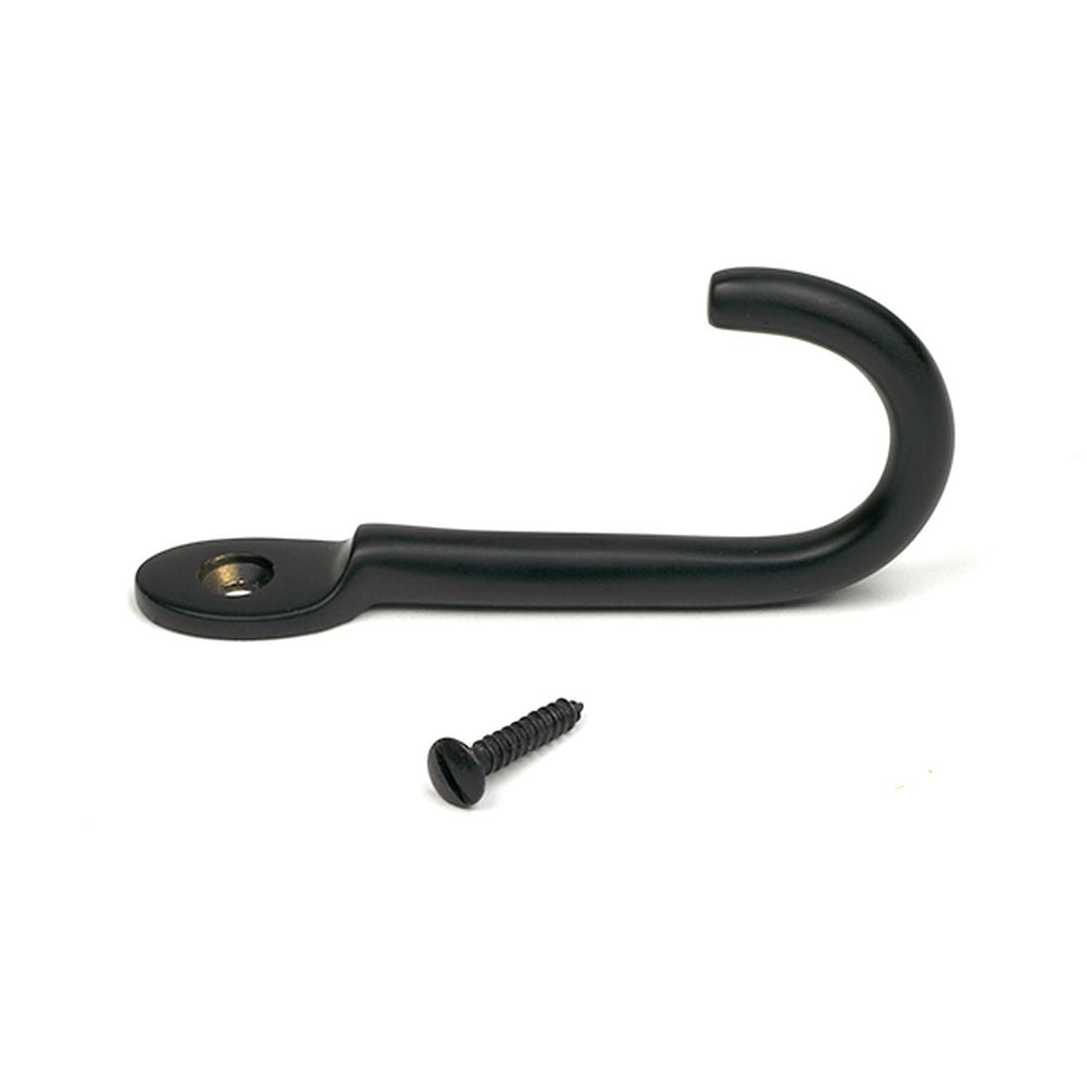 High quality images of the From The Anvil - Matt Black Traditional Coat Hook | Sku. Anvil-52227 | available to order from Trade Door Handles, quick delivery at discounted prices.