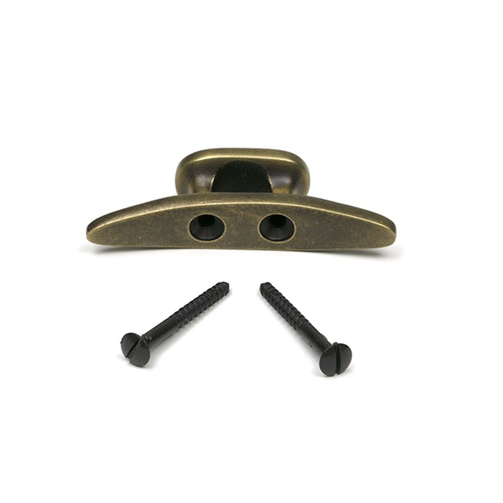 High quality images of the From The Anvil - Burnished Brass Marine Cleat Hook | Sku. Anvil-52244 | available to order from Trade Door Handles, quick delivery at discounted prices.