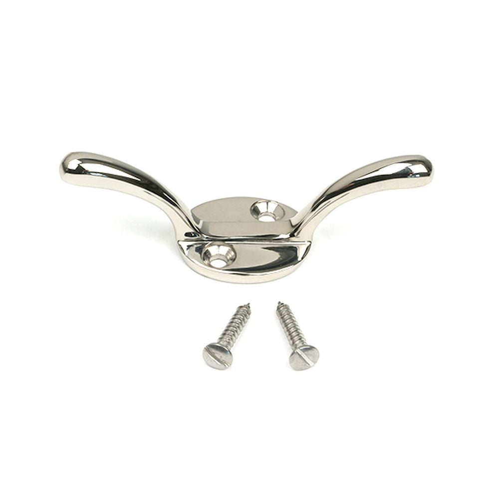 High quality images of the From The Anvil - Polished Nickel Newbury Cleat Hook | Sku. Anvil-52252 | available to order from Trade Door Handles, quick delivery at discounted prices.