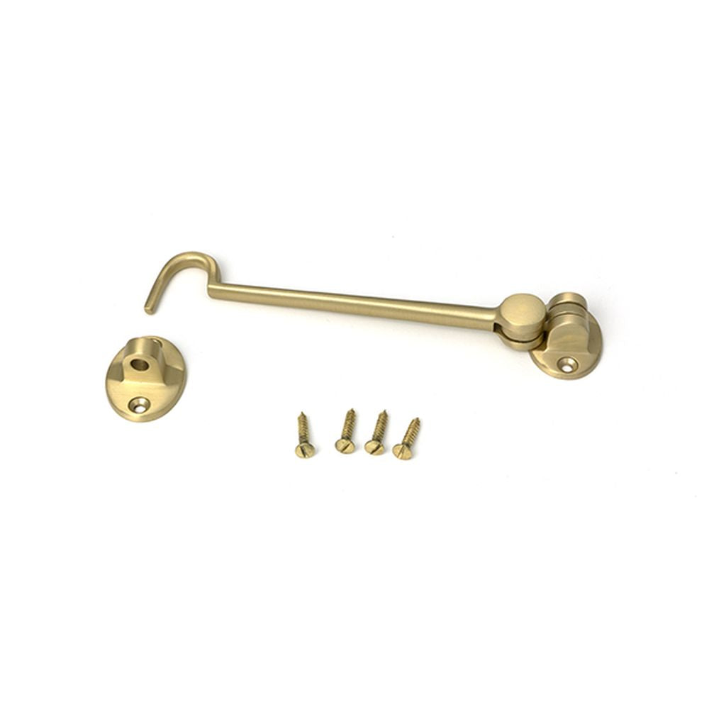 High quality images of the From The Anvil - Satin Brass 6" Cabin Hook | Sku. Anvil-52269 | available to order from Trade Door Handles, quick delivery at discounted prices.