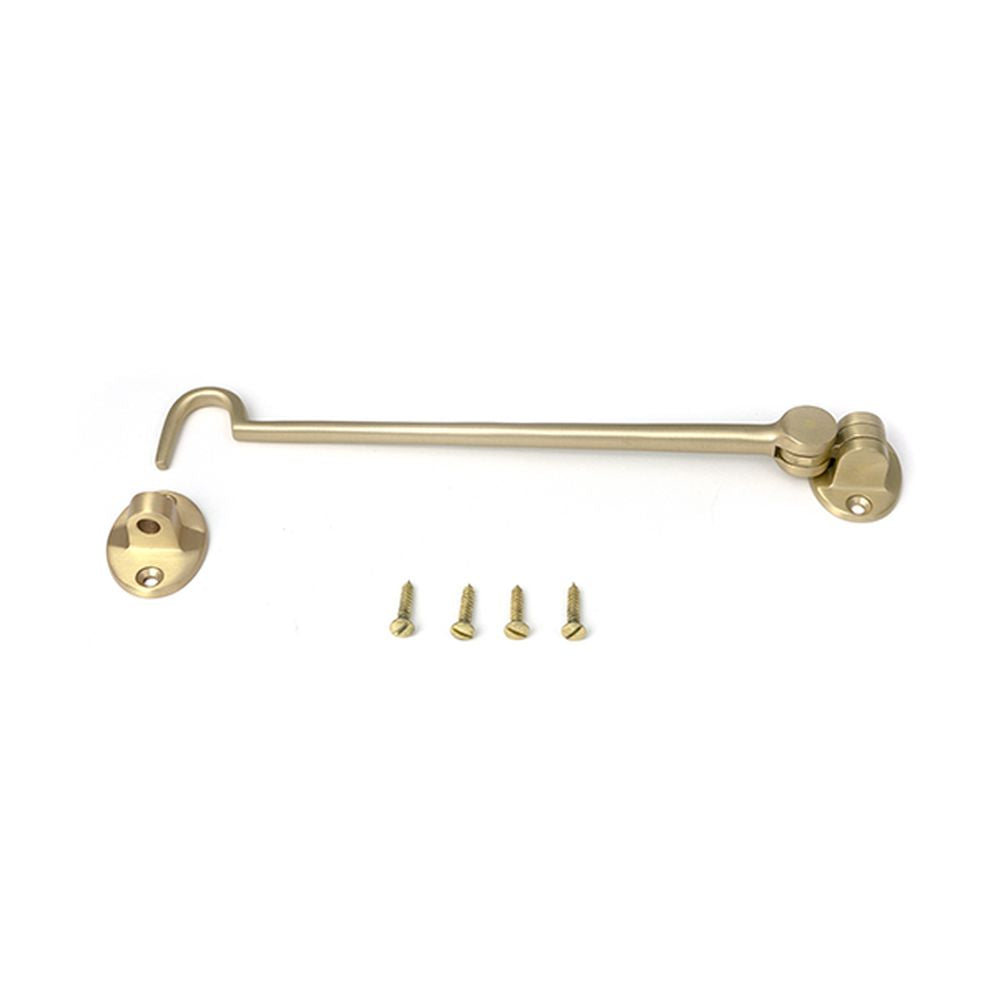 High quality images of the From The Anvil - Satin Brass 8" Cabin Hook | Sku. Anvil-52276 | available to order from Trade Door Handles, quick delivery at discounted prices.