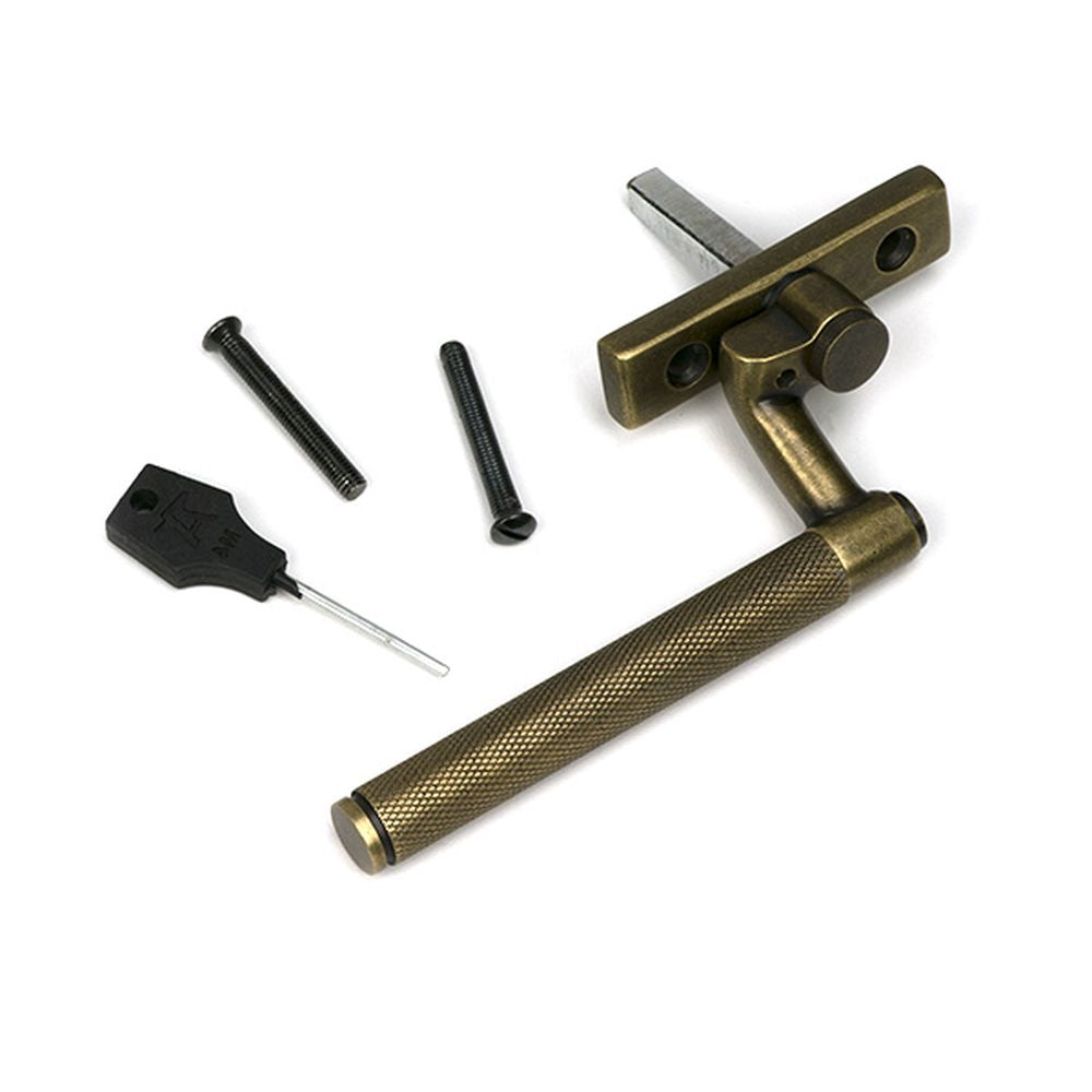 High quality images of the From The Anvil - Burnished Brass Brompton Espag - RH | Sku. Anvil-52305 | available to order from Trade Door Handles, quick delivery at discounted prices.