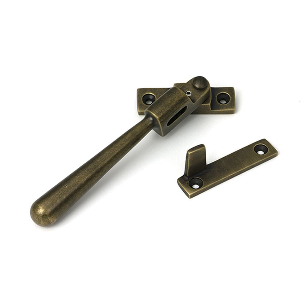 High quality images of the From The Anvil - Burnished Brass Night-Vent Locking Newbury Fastener | Sku. Anvil-52315 | available to order from Trade Door Handles, quick delivery at discounted prices.