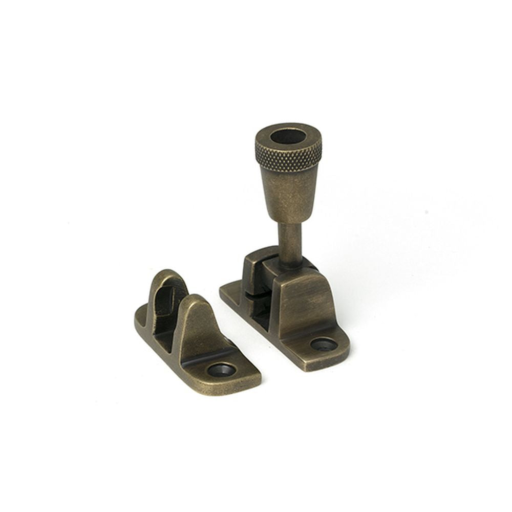 High quality images of the From The Anvil - Burnished Brass Brompton Brighton Fastener (Radiused) | Sku. Anvil-52341 | available to order from Trade Door Handles, quick delivery at discounted prices.