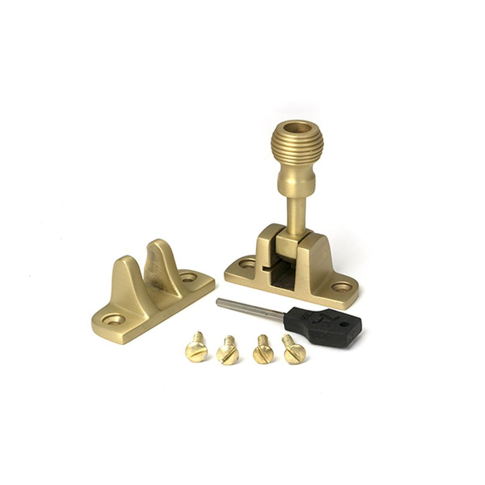 High quality images of the From The Anvil - Satin Brass Beehive Brighton Fastener (Radiused) | Sku. Anvil-52347 | available to order from Trade Door Handles, quick delivery at discounted prices.