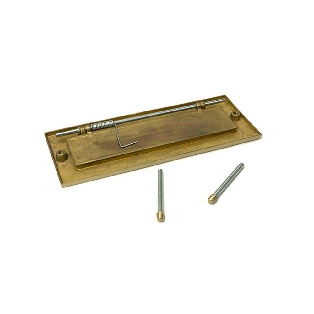 High quality images of the From The Anvil - Satin Brass Small Letter Plate | Sku. Anvil-52409 | available to order from Trade Door Handles, quick delivery at discounted prices.