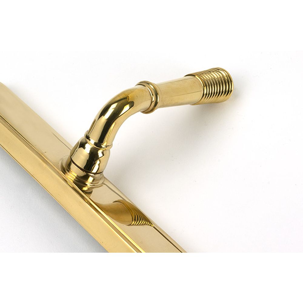High quality images of the From The Anvil - Polished Brass Reeded Slimline Lever Latch Set | Sku. Anvil-52425 | available to order from Trade Door Handles, quick delivery at discounted prices.