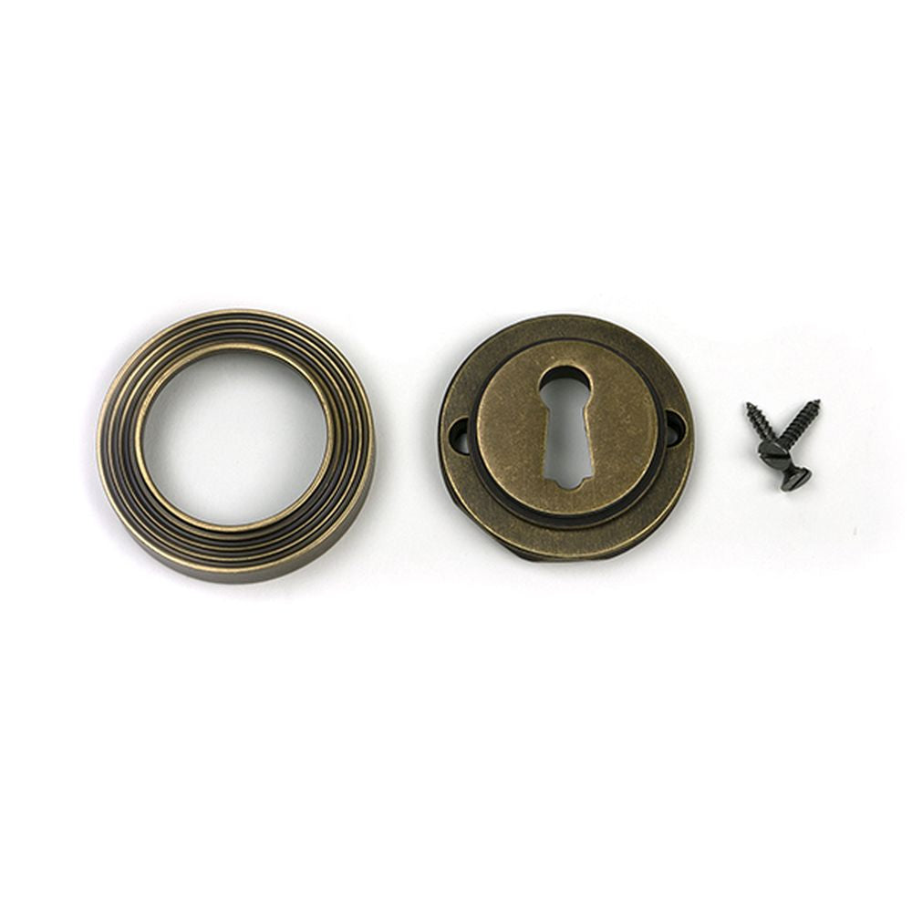 High quality images of the From The Anvil - Burnished Brass Round Escutcheon (Beehive) | Sku. Anvil-52445 | available to order from Trade Door Handles, quick delivery at discounted prices.