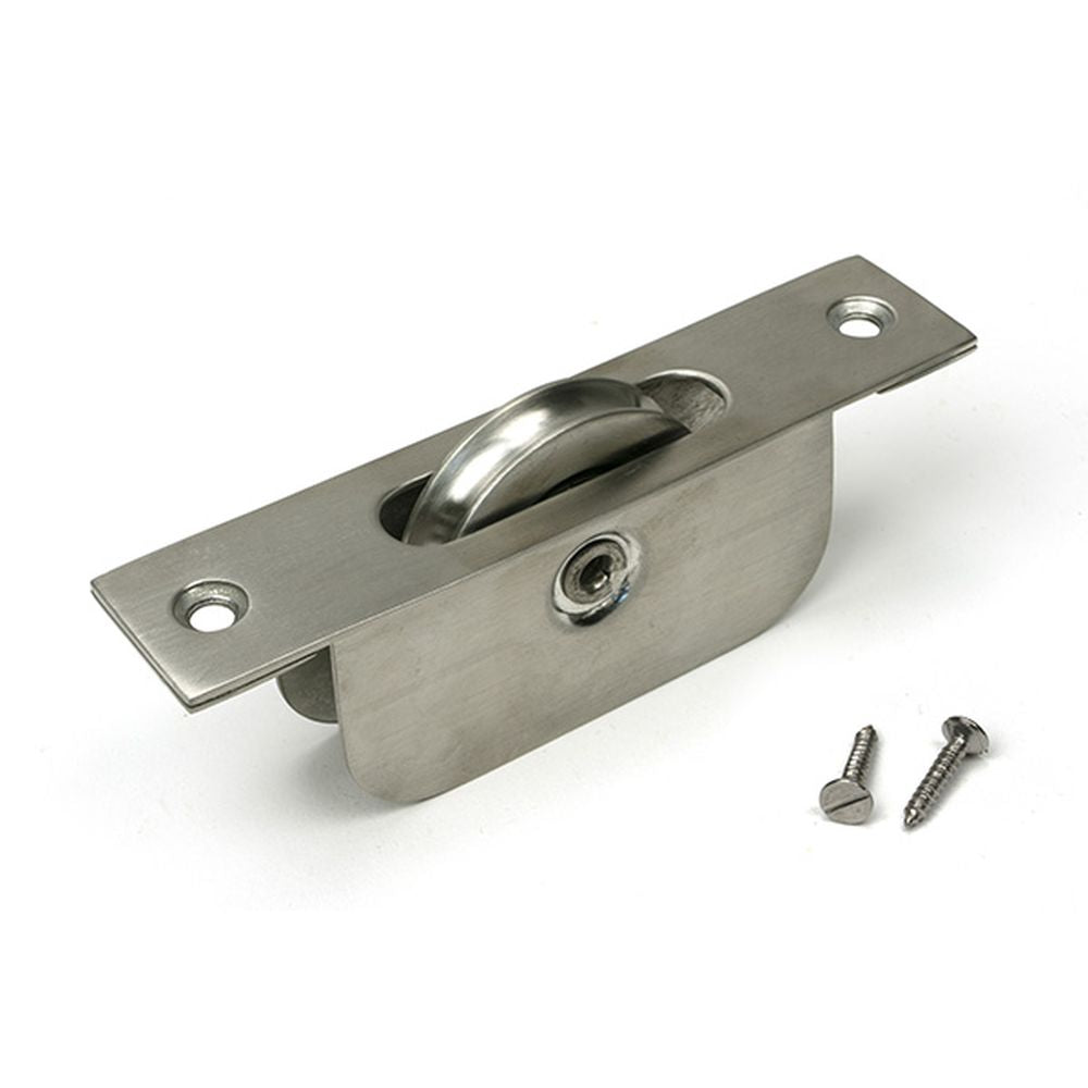 High quality images of the From The Anvil - Satin Marine SS (316) Square Ended Sash Pulley 75kg | Sku. Anvil-52480 | available to order from Trade Door Handles, quick delivery at discounted prices.