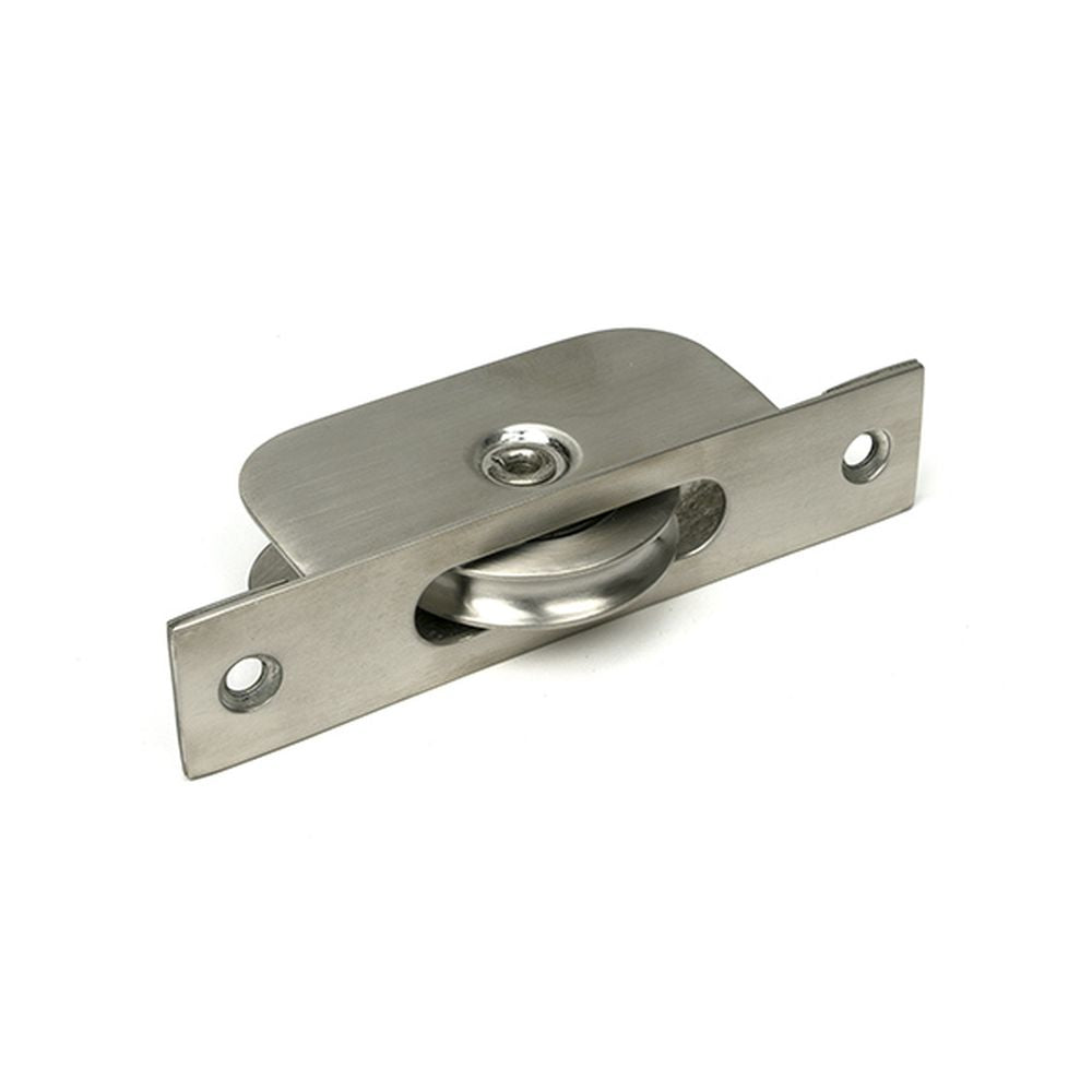 High quality images of the From The Anvil - Satin Marine SS (316) Square Ended Sash Pulley 75kg | Sku. Anvil-52480 | available to order from Trade Door Handles, quick delivery at discounted prices.