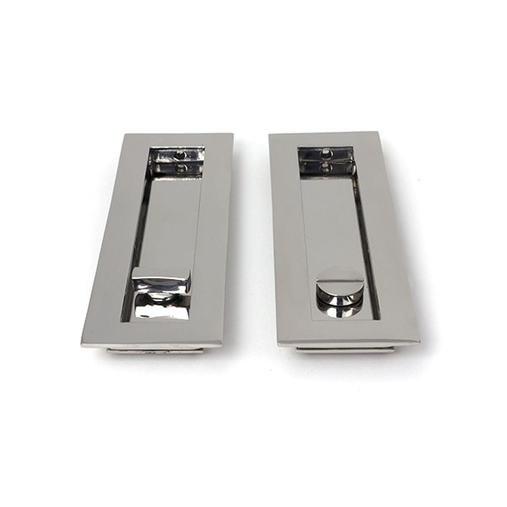 High quality images of the From The Anvil - Polished Marine SS (316) 175mm Plain Rectangular Pull - Privacy Set | Sku. Anvil-52501 | available to order from Trade Door Handles, quick delivery at discounted prices.
