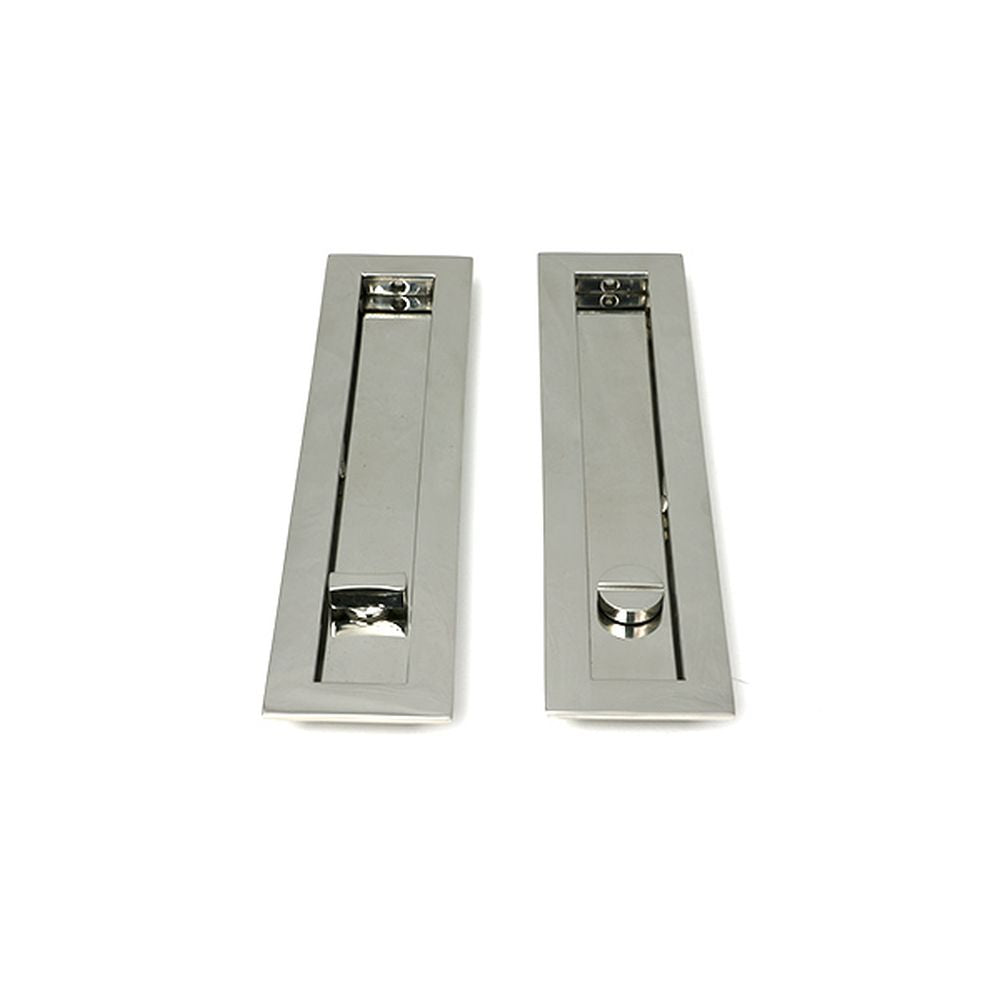 High quality images of the From The Anvil - Polished Marine SS (316) 250mm Plain Rectangular Pull - Privacy Set | Sku. Anvil-52503 | available to order from Trade Door Handles, quick delivery at discounted prices.