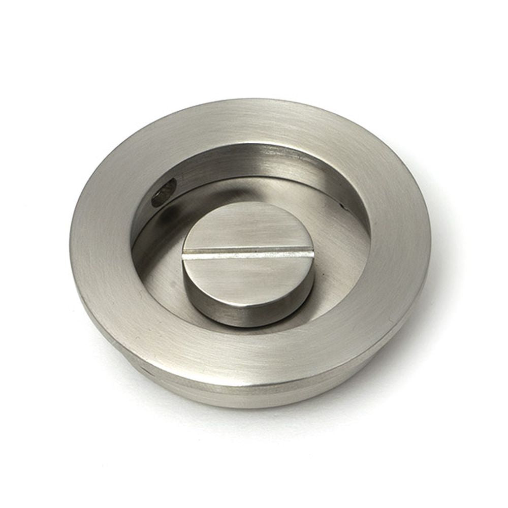 High quality images of the From The Anvil - Satin Marine SS (316) 60mm Plain Round Pull - Privacy Set | Sku. Anvil-52518 | available to order from Trade Door Handles, quick delivery at discounted prices.