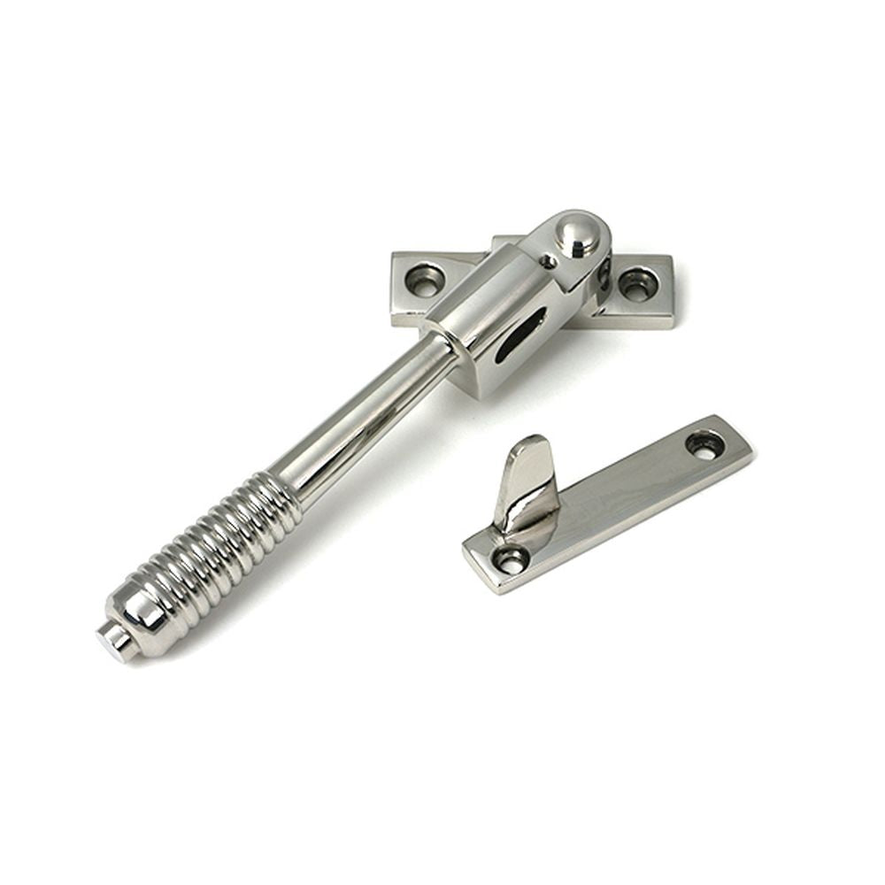 High quality images of the From The Anvil - Polished Marine SS (316) Night-Vent Locking Reeded Fastener | Sku. Anvil-52527 | available to order from Trade Door Handles, quick delivery at discounted prices.