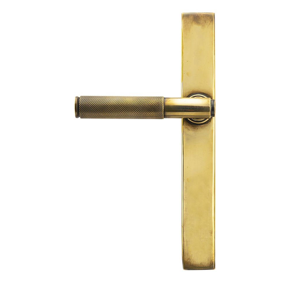 High quality images of the From The Anvil - Aged Brass Brompton Slimline Lever Espag. Latch Set | Sku. Anvil-52536 | available to order from Trade Door Handles, quick delivery at discounted prices.