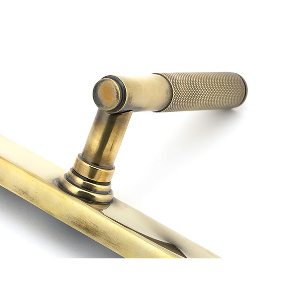 High quality images of the From The Anvil - Aged Brass Brompton Slimline Lever Espag. Latch Set | Sku. Anvil-52536 | available to order from Trade Door Handles, quick delivery at discounted prices.