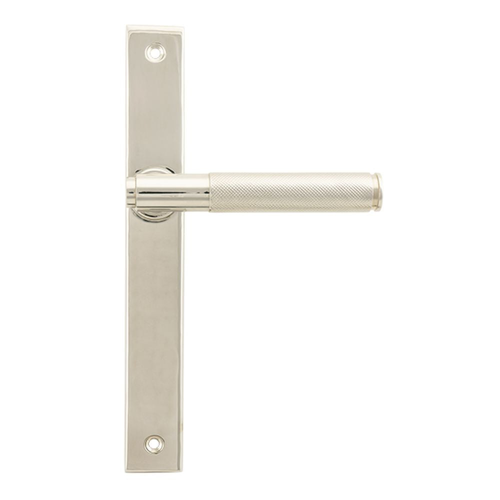 High quality images of the From The Anvil - Polished Nickel Brompton Slimline Lever Espag. Latch Set | Sku. Anvil-52538 | available to order from Trade Door Handles, quick delivery at discounted prices.