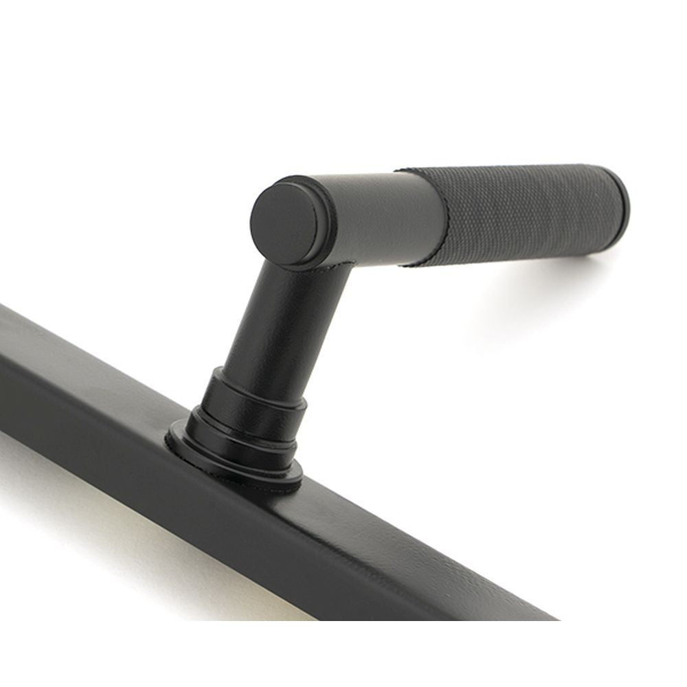 High quality images of the From The Anvil - Matt Black Brompton Slimline Lever Espag. Latch Set | Sku. Anvil-52540 | available to order from Trade Door Handles, quick delivery at discounted prices.