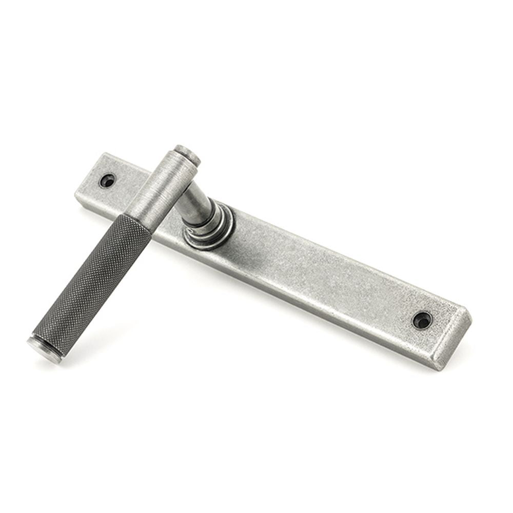 High quality images of the From The Anvil - Pewter Brompton Slimline Lever Espag. Latch Set | Sku. Anvil-52541 | available to order from Trade Door Handles, quick delivery at discounted prices.