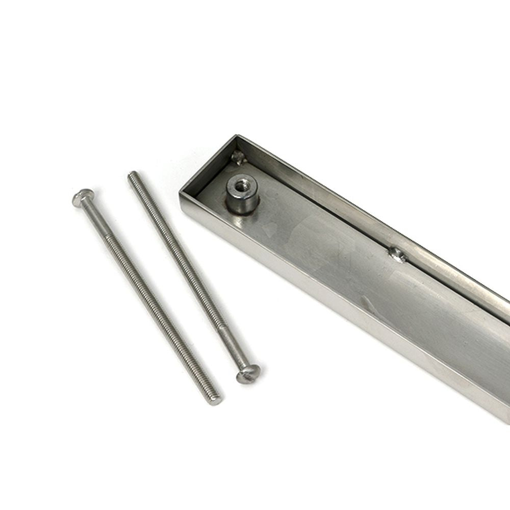 High quality images of the From The Anvil - Polished Marine SS (316) Slimline External Blank Plate (Each) | Sku. Anvil-52570 | available to order from Trade Door Handles, quick delivery at discounted prices.