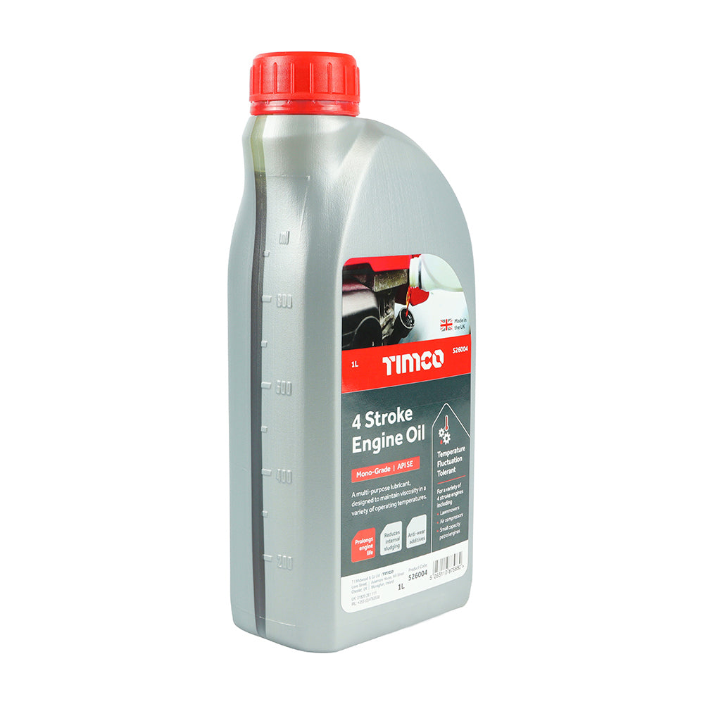This is an image of Timco - 4 Stroke Engine Oil 1L (1 Each Bottle) PCS526004