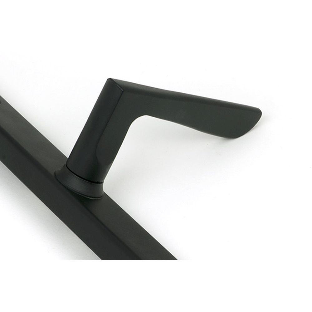 High quality images of the From The Anvil - Matt Black Eaton Slimline Lever Espag. Lock Set | Sku. Anvil-52606 | available to order from Trade Door Handles, quick delivery at discounted prices.