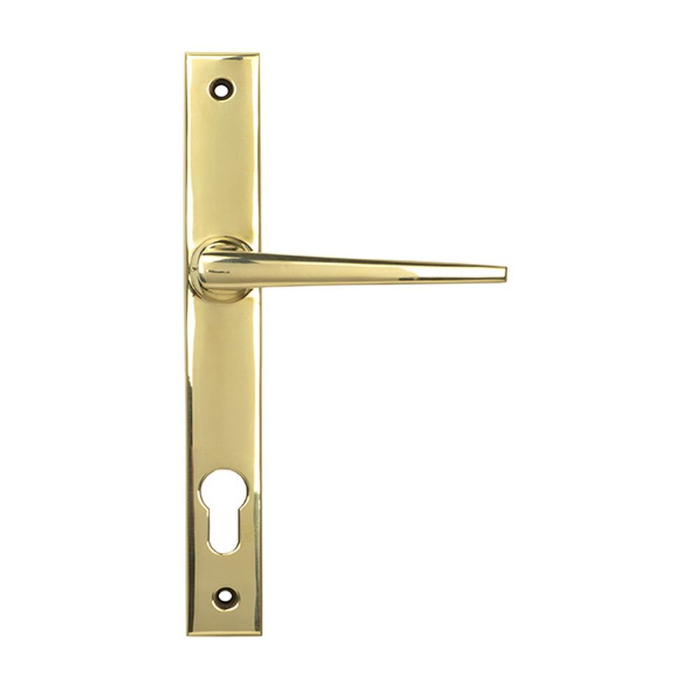 High quality images of the From The Anvil - Polished Brass Eaton Slimline Lever Espag. Lock Set | Sku. Anvil-52607 | available to order from Trade Door Handles, quick delivery at discounted prices.