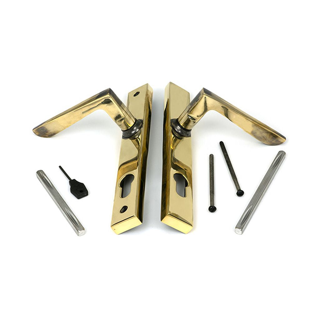 High quality images of the From The Anvil - Aged Brass Eaton Slimline Lever Espag. Lock Set | Sku. Anvil-52608 | available to order from Trade Door Handles, quick delivery at discounted prices.