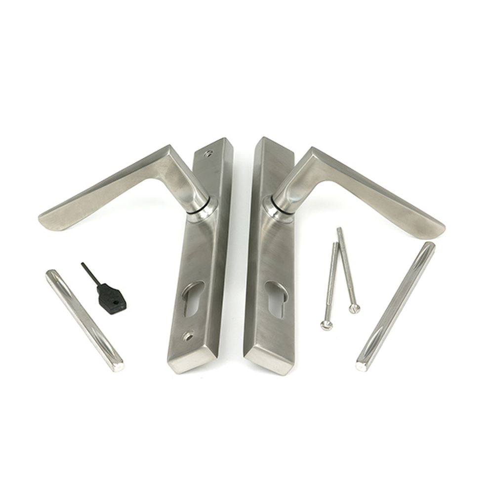 High quality images of the From The Anvil - Satin Marine SS (316) Eaton Slimline Lever Espag. Lock Set | Sku. Anvil-52610 | available to order from Trade Door Handles, quick delivery at discounted prices.