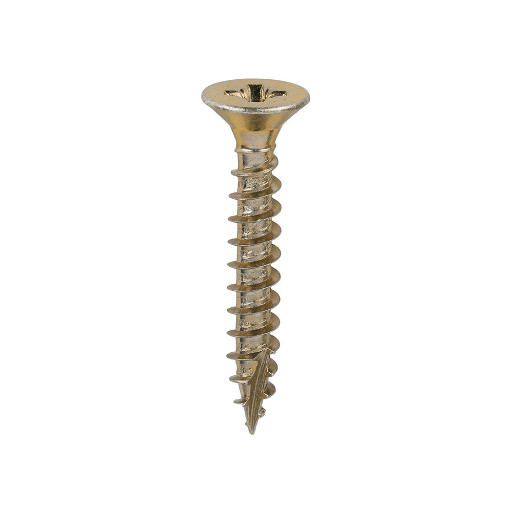 This is an image of Timco - Classic Multi-Purpose Screws - PZ - Double Countersunk - Yellow 6.0 x 40mm - (200 PCS Box) 60040CLAF
