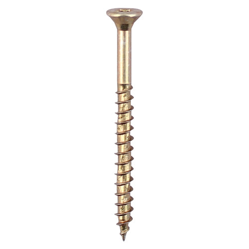 This is an image of Timco - Velocity Premium Multi-Use Screws - PZ - Double Countersunk - Yellow 6.0 x 45mm - (200 PCS Box) 60045VY