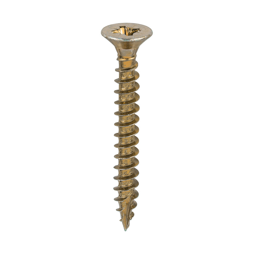This is an image of Timco - Classic Multi-Purpose Screws - PZ - Double Countersunk - Yellow 6.0 x 50mm - (200 PCS Box) 60050CLAF