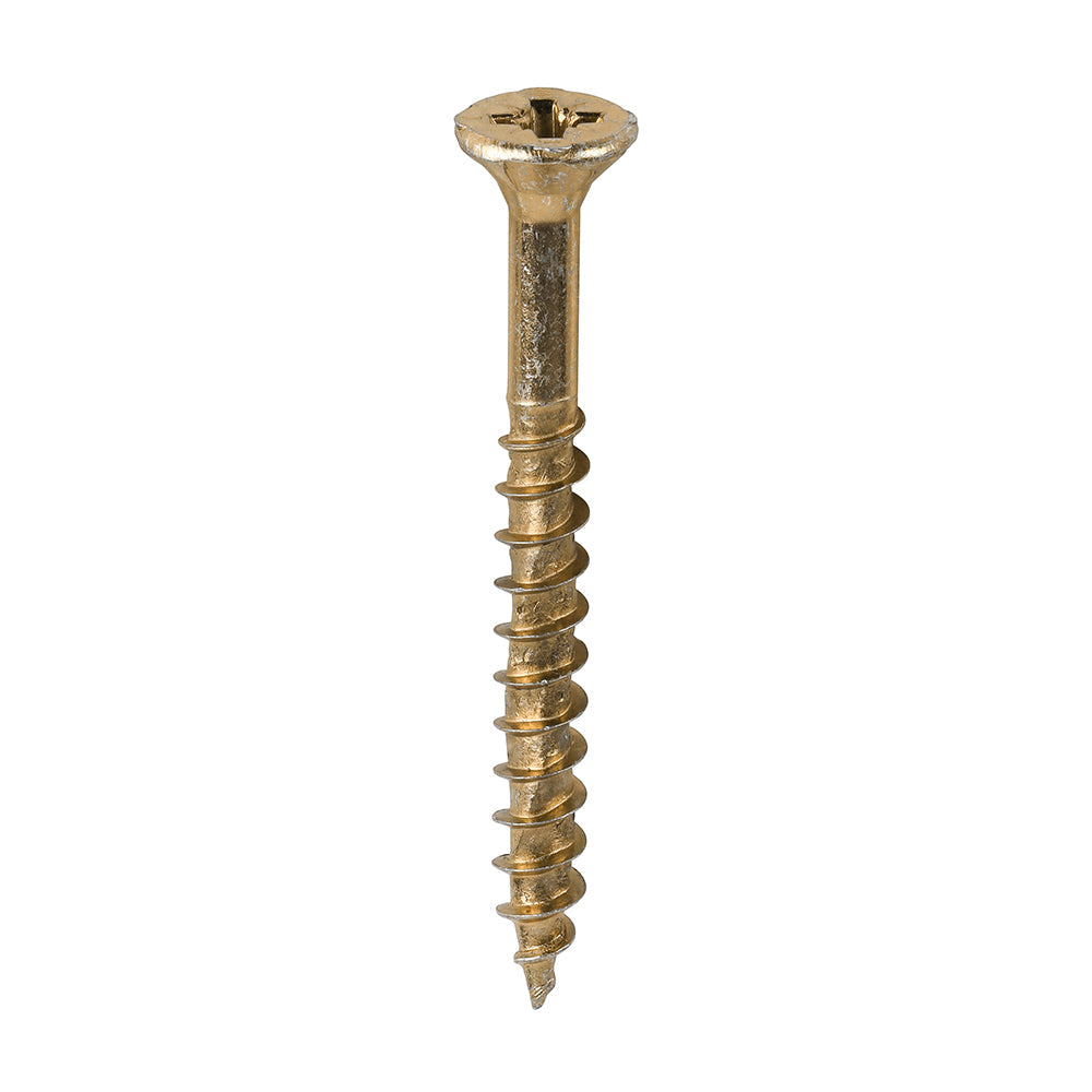 This is an image of Timco - Velocity Premium Multi-Use Screws - PZ - Double Countersunk - Yellow 6.0 x 60mm - (200 PCS Box) 60060VY