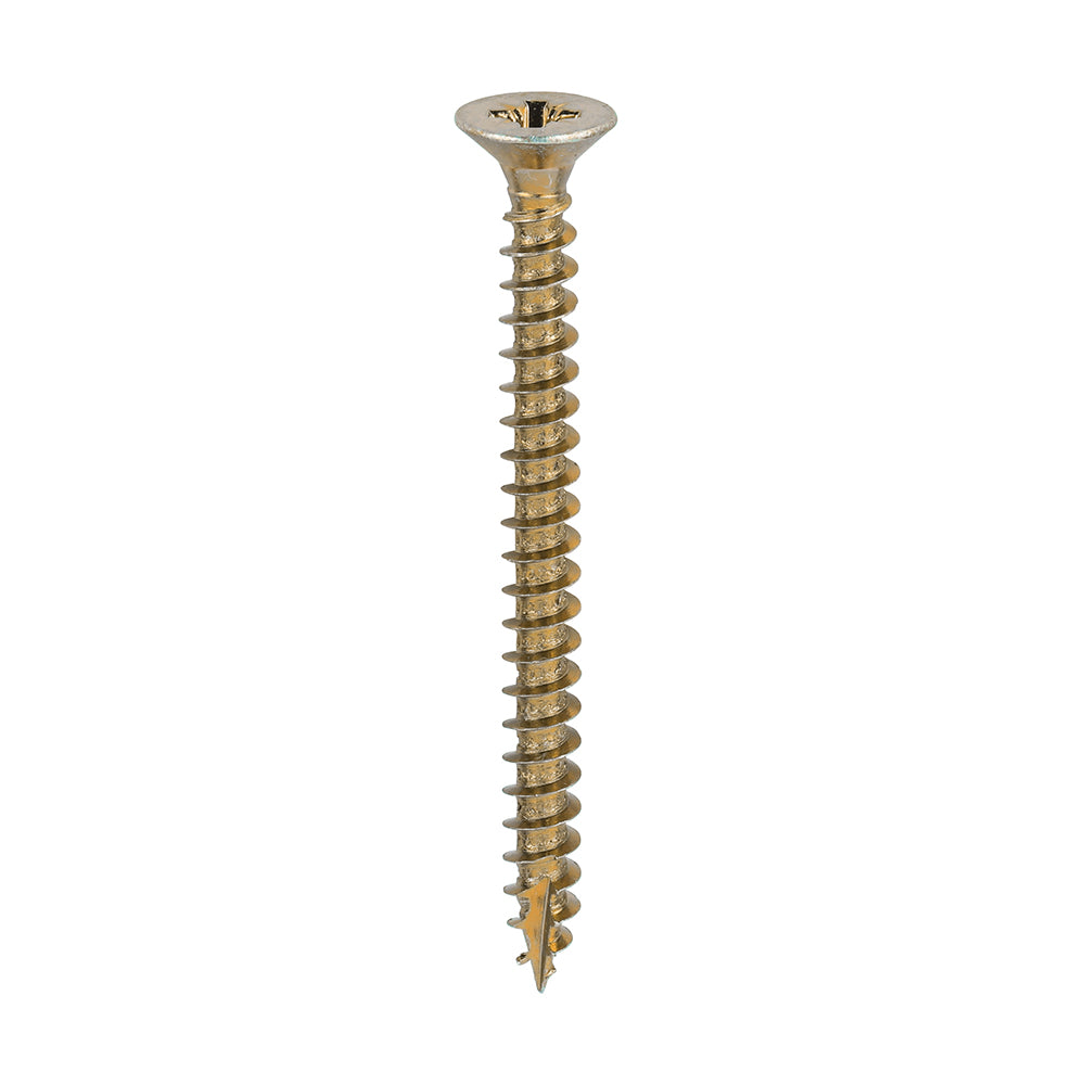 This is an image of Timco - Classic Multi-Purpose Screws - PZ - Double Countersunk - Yellow 6.0 x 70mm - (200 PCS Box) 60070CLAF
