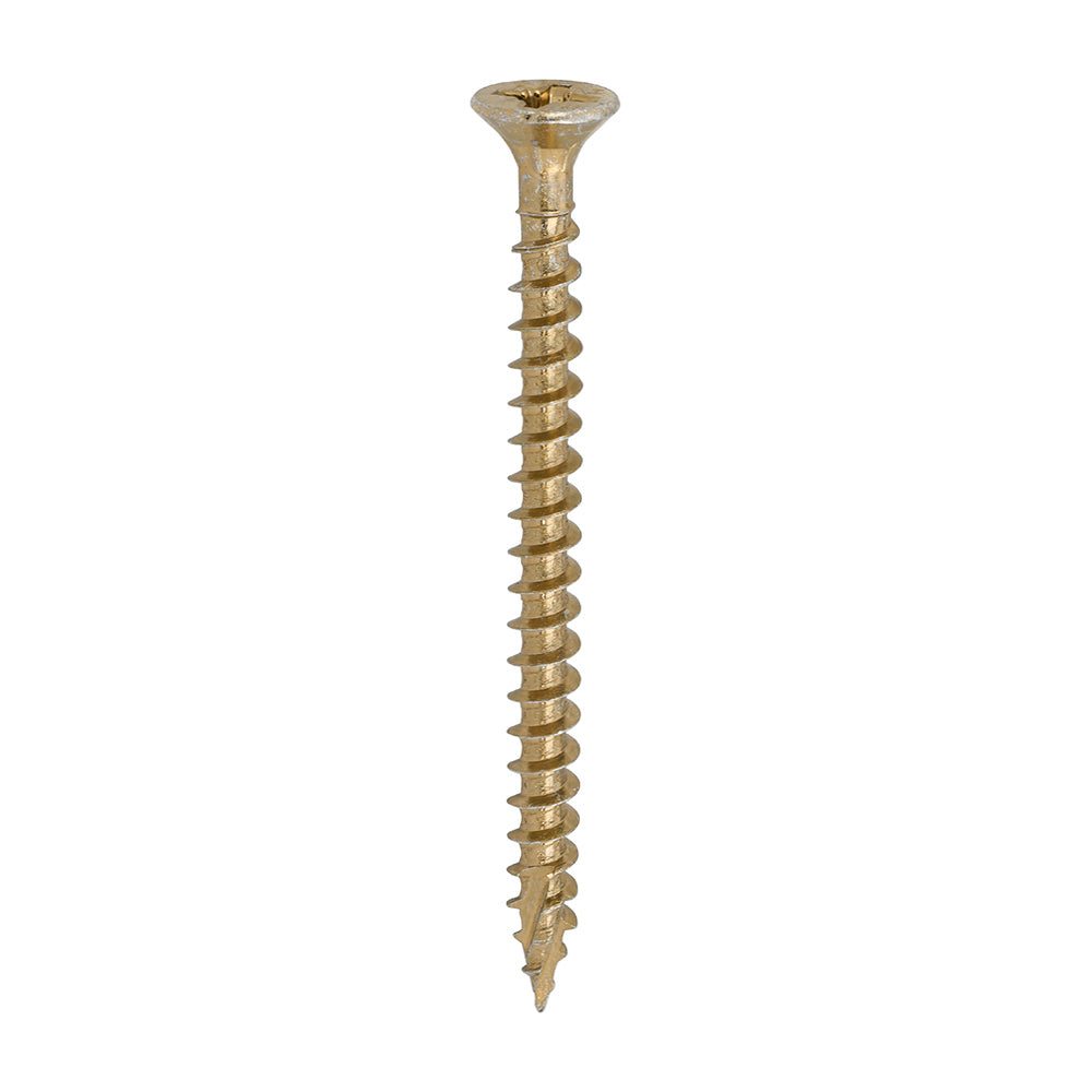 This is an image of Timco - C2 Strong-Fix Screws - PZ - Double Countersunk - Twin-Cut - Yellow 6.0 x 80mm - (200 PCS Box) 60080C2