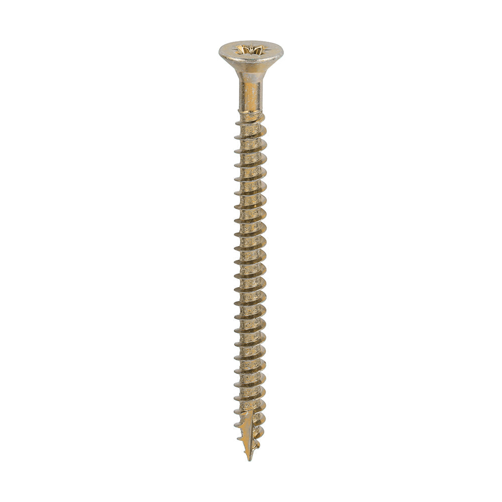 This is an image of Timco - Classic Multi-Purpose Screws - PZ - Double Countersunk - Yellow 6.0 x 80mm - (200 PCS Box) 60080CLAF