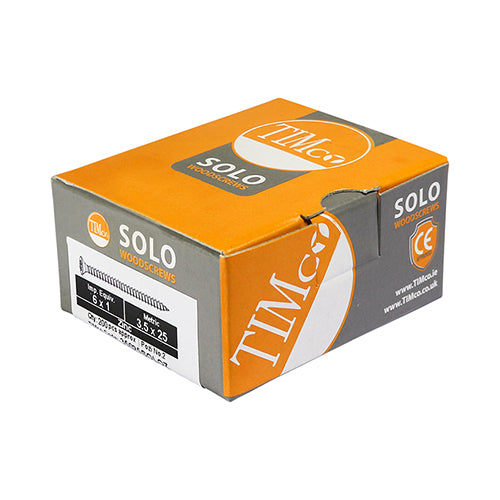 This is an image of Timco - Solo Chipboard & Woodscrews - PZ - Double Countersunk - Zinc 6.0 x 120mm - (100 PCS Box) 60120SOLOZ