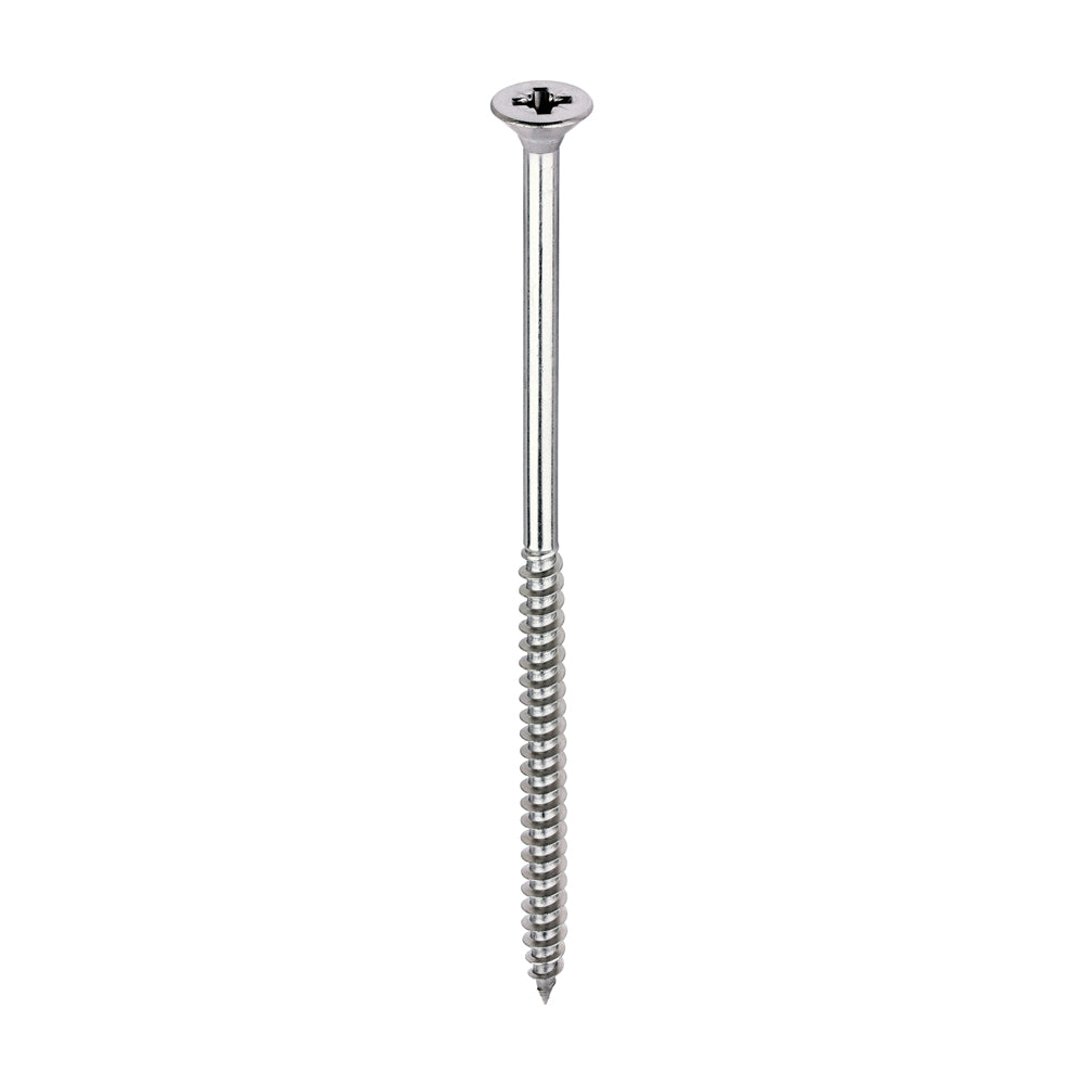 This is an image of Timco - Classic Multi-Purpose Screws - PZ - Double Countersunk - A2 Stainless Steel 6.0 x 130mm - (100 PCS Box) 60130CLASS