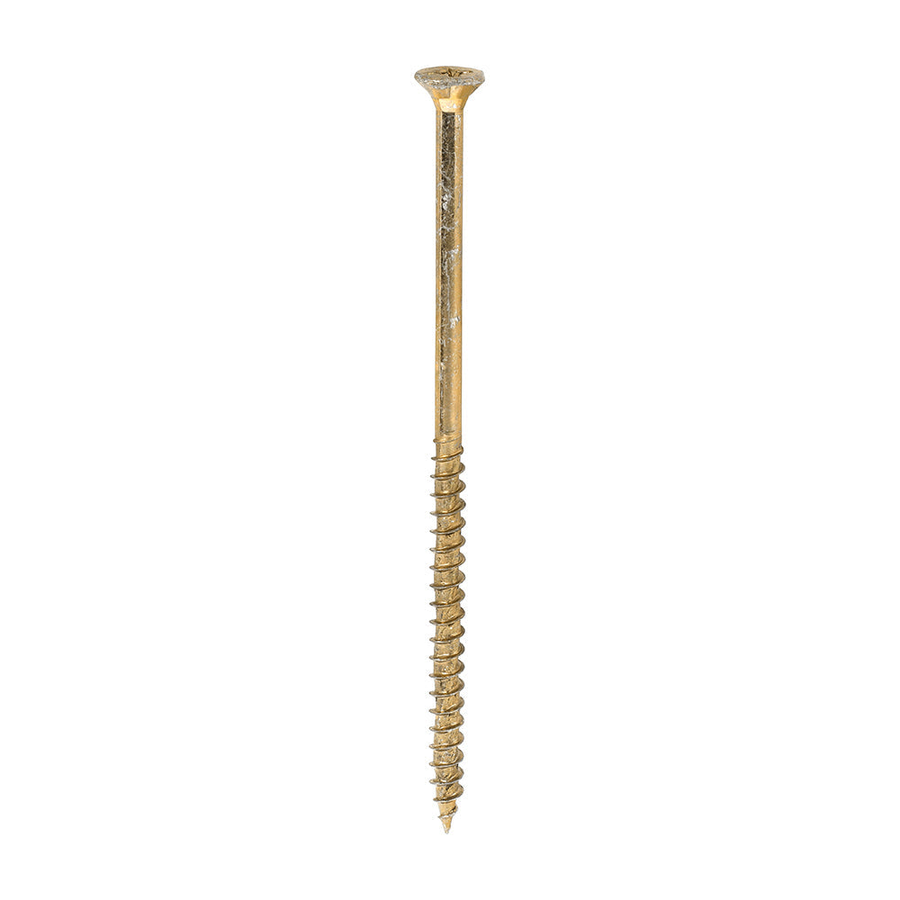 This is an image of Timco - Velocity Premium Multi-Use Screws - PZ - Double Countersunk - Yellow 6.0 x 130mm - (100 PCS Box) 60130VY