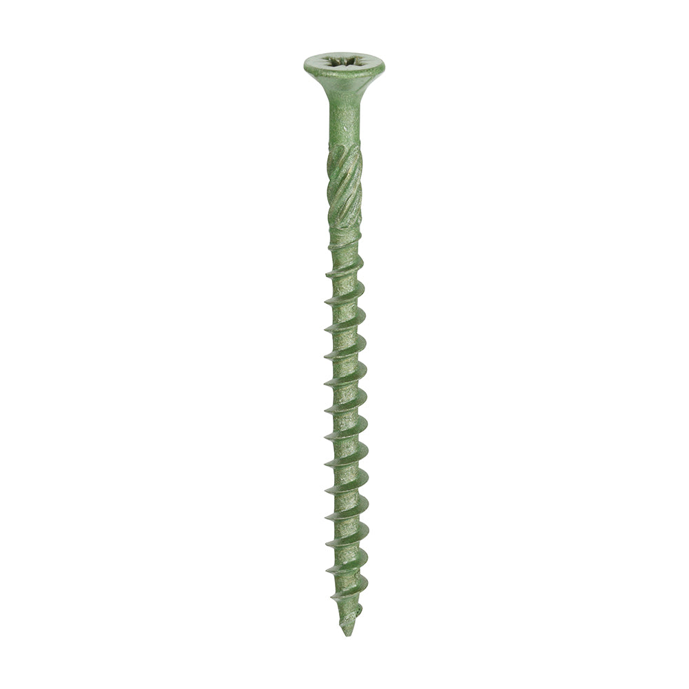 This is an image of Timco - Decking Screws - PZ - Double Countersunk - Exterior - Green 4.5 x 60mm - (200 PCS Box) 60TDECK