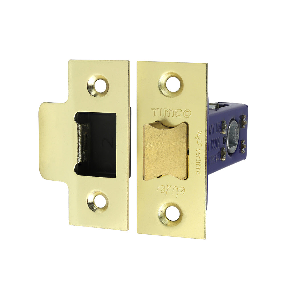 This is an image of Timco - Architectural Tubular Latch - Electro Brass & Satin Nickel 64 case / 45 backset (1 Each TIMbag) 675264P