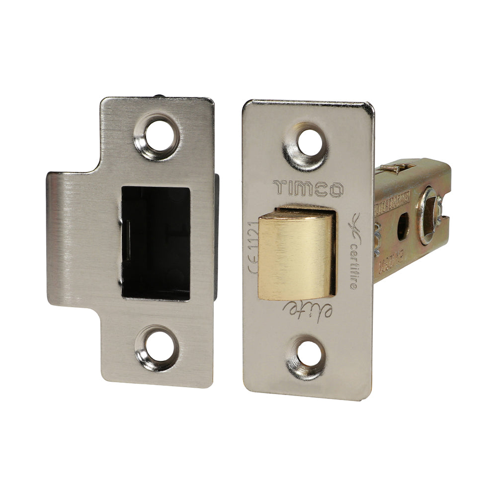 This is an image of Timco - Tubular Latch - Satin Nickel 76 case / 57 backset (1 Each TIMbag) 675783P