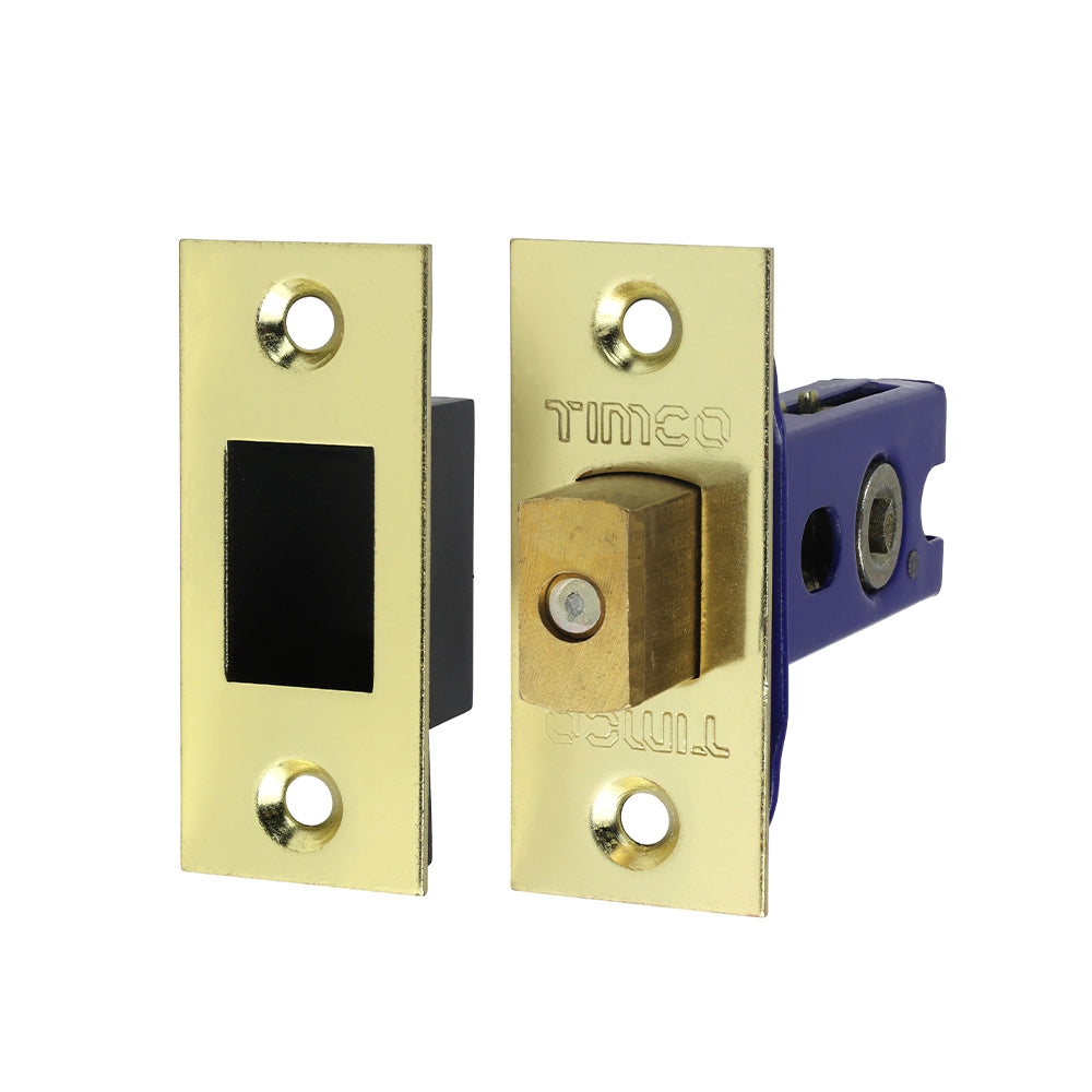 This is an image of Timco - Architectural Tubular Deadbolt - Electro Brass & Satin Nickel 65.5 case / 45 backset (1 Each TIMbag) 675999P
