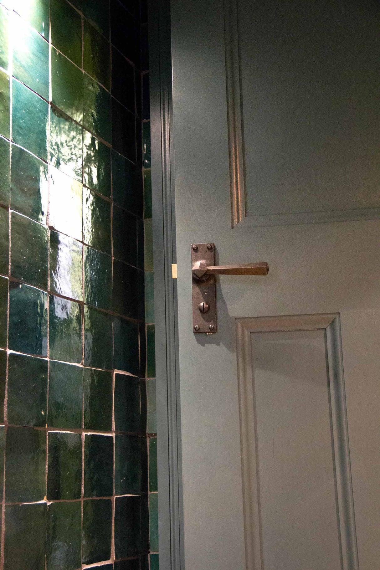 From The Anvil - Beeswax Straight Lever Bathroom Set | Sku. 73115 | Trade Door Handles.