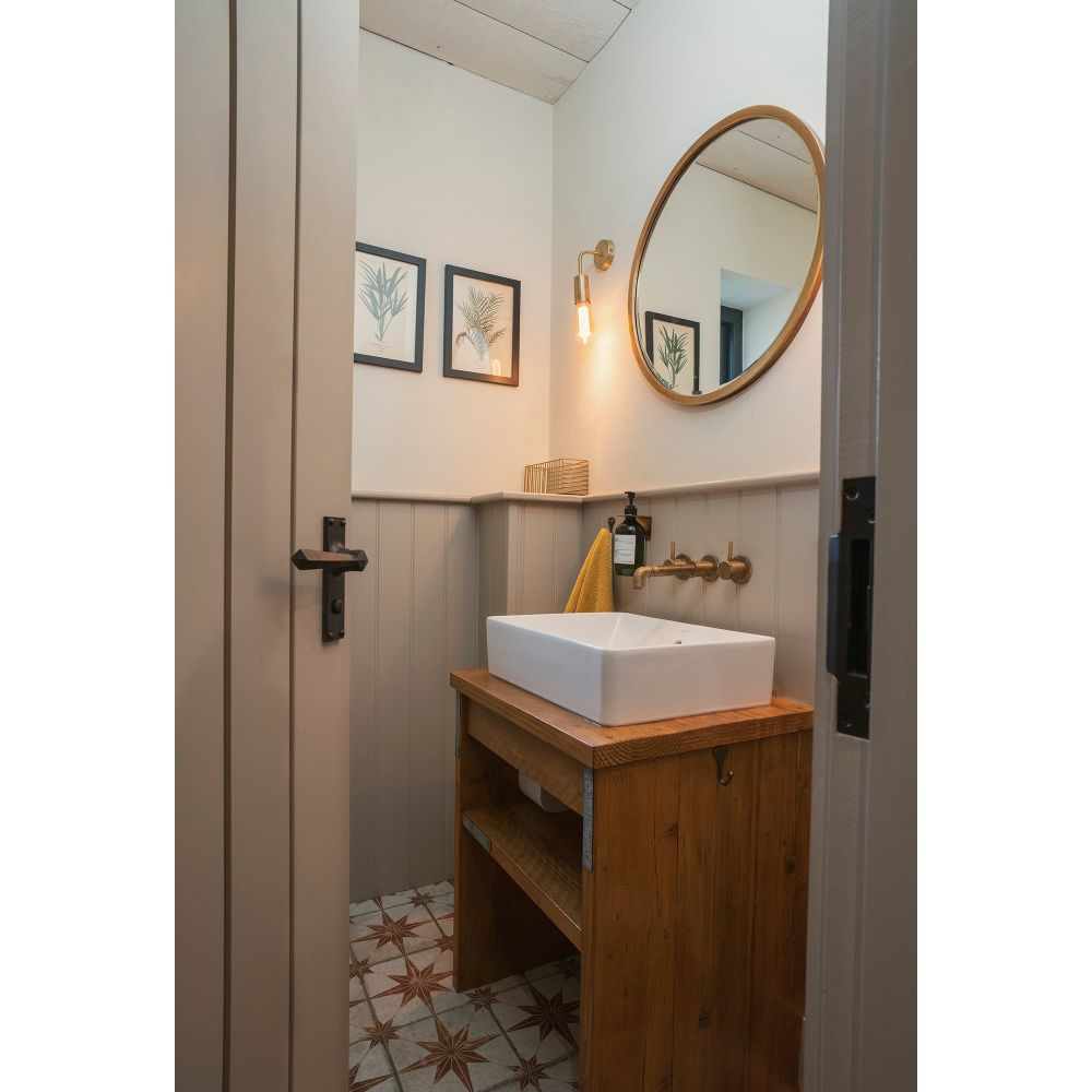 From The Anvil - Beeswax Straight Lever Bathroom Set | Sku. 73115 | Trade Door Handles.