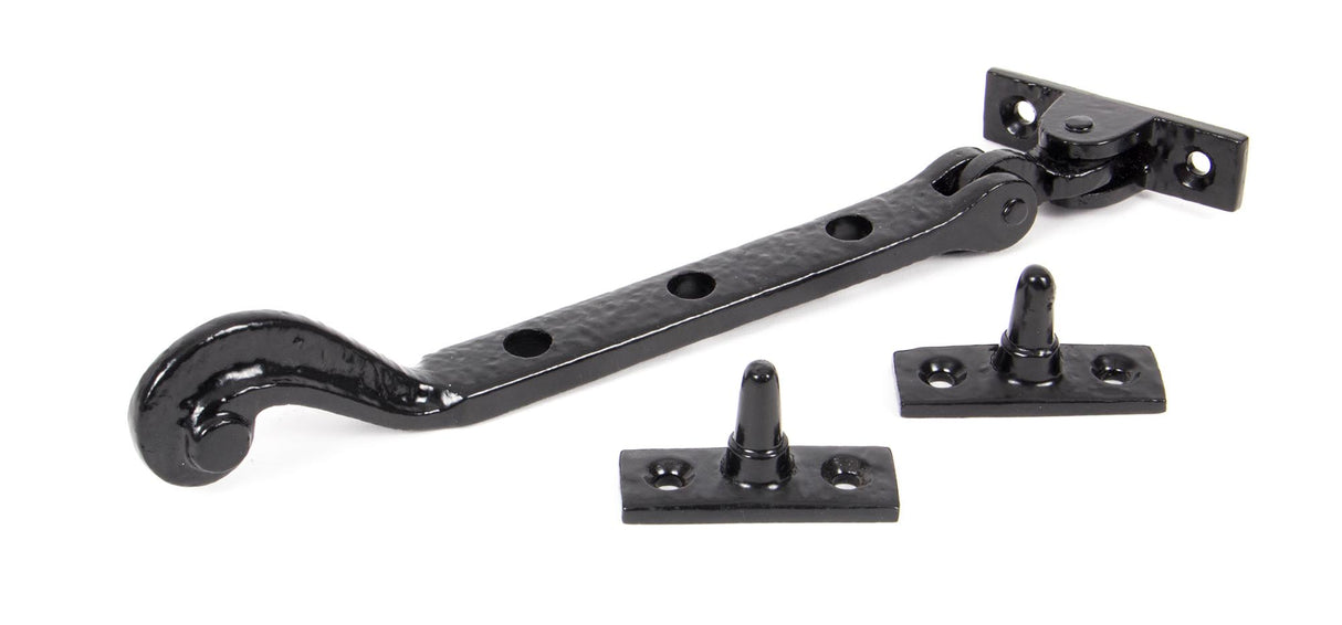 From The Anvil - Black 8" Rosehead Stay | Sku. 73134 | Trade Door Handles.