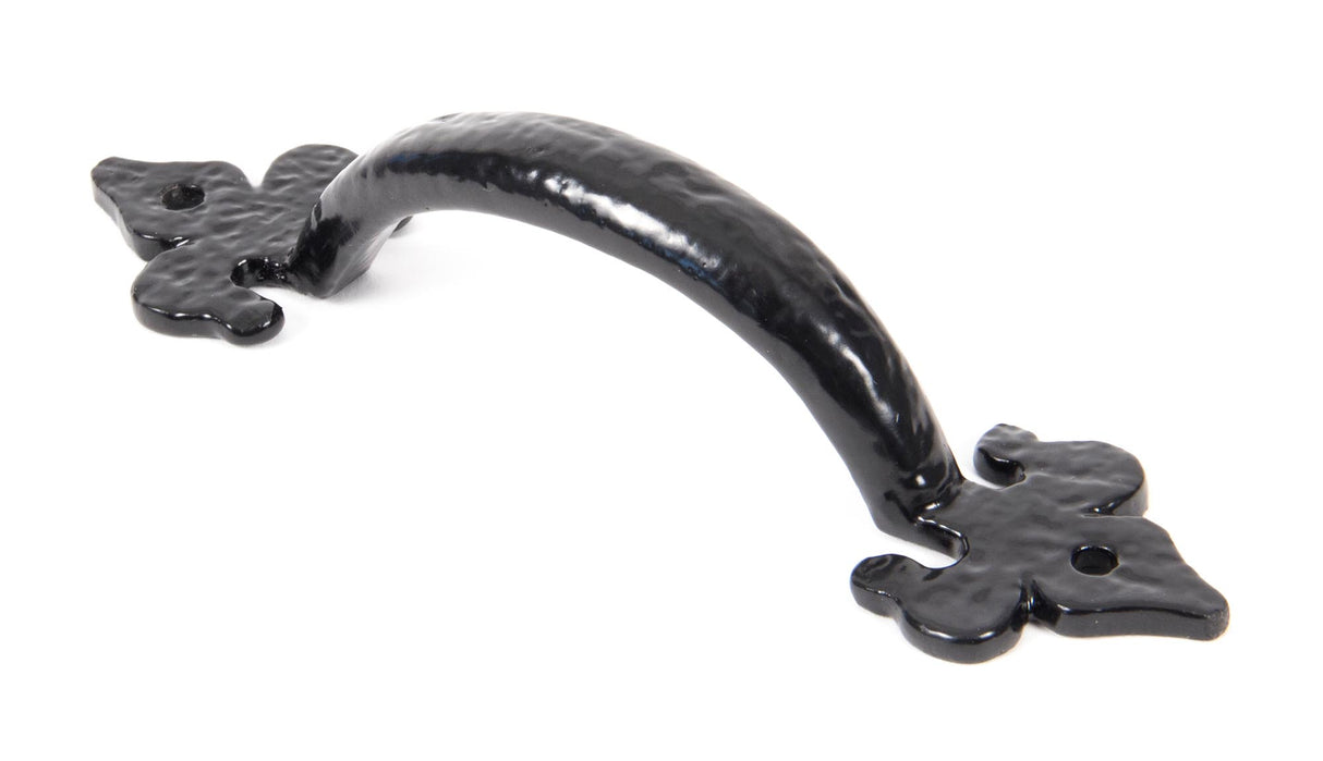 From The Anvil - Black Cast 6" Fleur De Lys Pull Handle | Sku. 73141 | Trade Door Handles.