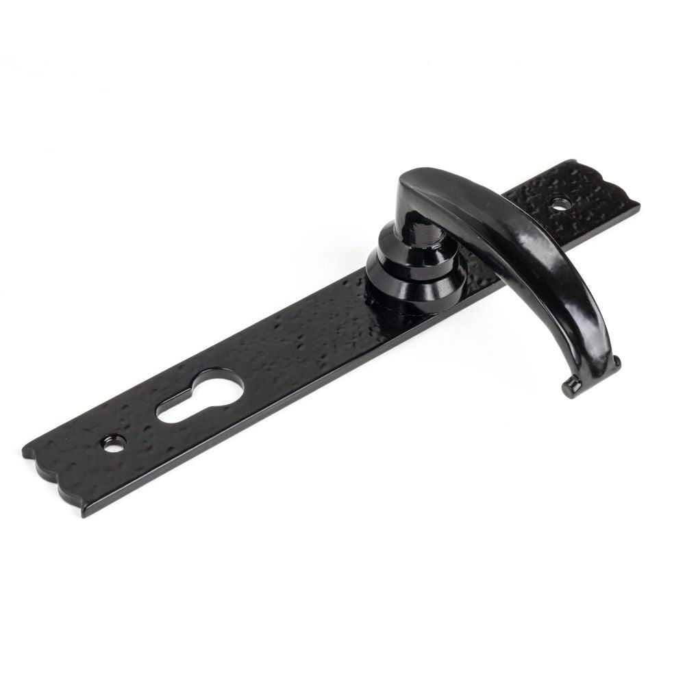 From The Anvil - Black Cottage Lever Espag. Lock Set | Sku. 73143 | Trade Door Handles.