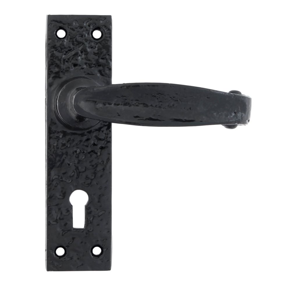From The Anvil - Black Lever Lock Set | Sku. 73217M | Trade Door Handles.
