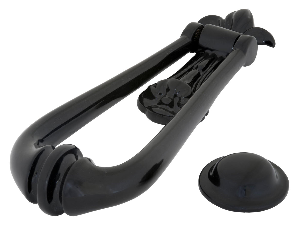 From The Anvil - Black Loop Door Knocker | Sku. 73379M | Trade Door Handles.